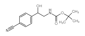 [2-(4-氰基-苯基)-2-羟基-乙基]-氨基甲酸叔丁酯结构式