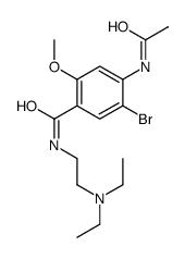 4-(acetylamino)-5-bromo-N-[2-(diethylamino)ethyl]-2-methoxybenzamide结构式