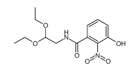 (N-(3-hydroxy-2-nitrobenzoyl)amino)acetaldehyde diethyl acetal Structure