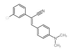 2-(3-chlorophenyl)-3-(4-dimethylaminophenyl)prop-2-enenitrile structure