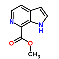 1H-吡咯并[2,3-c]吡啶-7-羧酸甲酯结构式