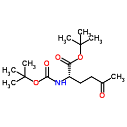 2-Methyl-2-propanyl N-{[(2-methyl-2-propanyl)oxy]carbonyl}-5-oxo-L-norleucinate Structure
