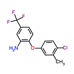 2-(4-Chloro-3-methylphenoxy)-5-(trifluoromethyl)aniline结构式