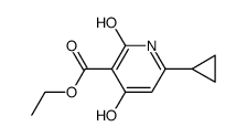 6-Cyclopropyl-2,4-dihydroxy-nicotinic acid ethyl ester Structure