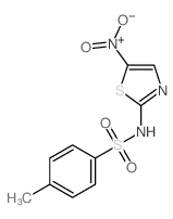 4-methyl-N-(5-nitro-1,3-thiazol-2-yl)benzenesulfonamide结构式