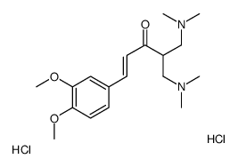 (E)-1-(3,4-dimethoxyphenyl)-5-(dimethylamino)-4-[(dimethylamino)methyl]pent-1-en-3-one,dihydrochloride结构式
