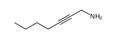 1-amino-2-heptyne Structure