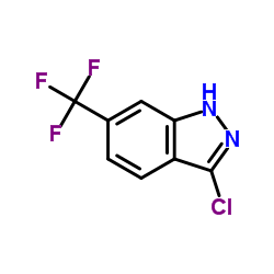 3-Chloro-6-(trifluoromethyl)-1H-indazole结构式