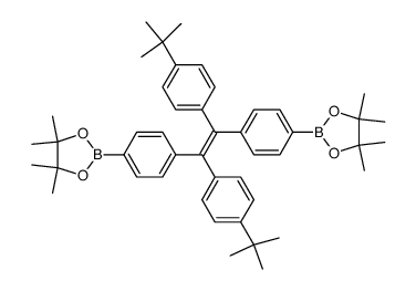 1,2-bis(4-tert-butylphenyl)-1,2-bis(4-(4,4,5,5-tetramethyl-1,3,2-dioxaborolan-2-yl)phenyl)ethene结构式