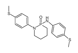 (4-methylsulfanyl-phenyl)-[1-(4-methylsulfanyl-phenyl)-2-oxo-2λ5-[1,2]azaphosphinan-2-yl]-amine结构式