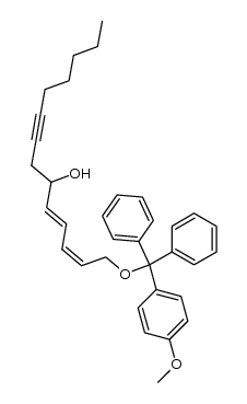 (2Z,4E)-1-((4-methoxyphenyl)diphenylmethoxy)tetradeca-2,4-dien-8-yn-6-ol Structure