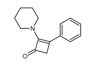 3-phenyl-2-piperidin-1-yl-cyclobut-2-enone结构式
