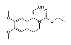 (R)-1-Hydroxymethyl-6,7-dimethoxy-3,4-dihydro-1H-isoquinoline-2-carboxylic acid ethyl ester结构式