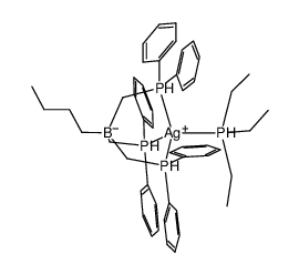 [n-BuB(CH2PPh2)3Ag(triethylphosphine)] Structure