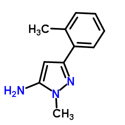 1-甲基-3-(邻甲苯基)-1H-吡唑-5-胺结构式