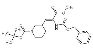 1-boc-3-(2-cbz-amino-2-methoxycarbonyl-vinyl)piperidine structure