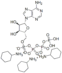 adenosine 5'-tetraphosphate, tri(cyclohexylammonium) salt Structure