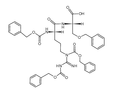 Nα,NG,NG-tribenzyloxycarbonylarginyl-(O-benzyl)serine结构式