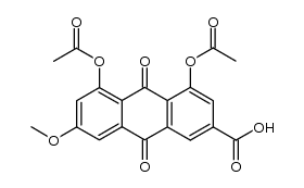 4,5-diacetoxy-7-methoxy-9,10-dioxo-9,10-dihydro-anthracene-2-carboxylic acid结构式