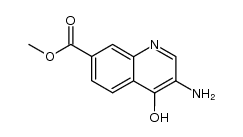 3-amino-4-hydroxy-quinoline-7-carboxylic acid methyl ester结构式