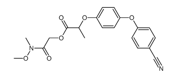 2-[4-(4-Cyanophenoxy)-phenoxy]-propionic acid (N-methyl-N-methoxyaminocarbonyl)methyl ester结构式