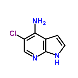 5-氯-1H-吡咯并[2,3-b]吡啶-4-胺结构式