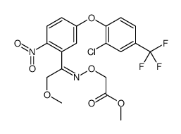 [[[1-[5-[2-Chloro-4-(trifluoromethyl)phenoxy]-2-nitrophenyl]-2-methoxyethylidene]amino]oxy]acetic acid methyl ester structure