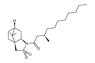 (R)-1-((3aS,6R,7aR)-8,8-dimethyl-2,2-dioxidotetrahydro-3H-3a,6-methanobenzo[c]isothiazol-1(4H)-yl)-3-methylundecan-1-one Structure
