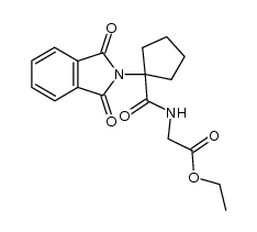 N-(1-phthalimido-cyclopentanecarbonyl)-glycine ethyl ester Structure