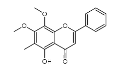 5-hydroxy-7,8-dimethoxy-6-methyl-2-phenyl-chromen-4-one结构式