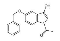 1-(3-hydroxy-5-phenylmethoxyindol-1-yl)ethanone结构式