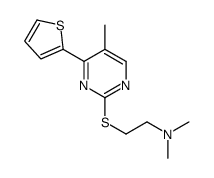 N,N-dimethyl-2-(5-methyl-4-thiophen-2-ylpyrimidin-2-yl)sulfanylethanamine Structure