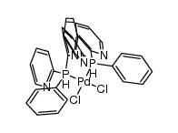 trans-dichlorobis(di-2-pyridylphenylphosphine)palladium(II)结构式