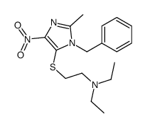 2-(3-benzyl-2-methyl-5-nitroimidazol-4-yl)sulfanyl-N,N-diethylethanamine Structure