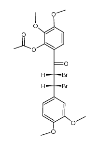 (2RS:3SR)-2,3-dibromo-3-(3,4-dimethoxy-phenyl)-1-(3,4-dimethoxy-2-acetoxy-phenyl)-propanone-(1)结构式