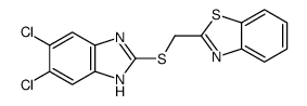 2-[(5,6-dichloro-1H-benzimidazol-2-yl)sulfanylmethyl]-1,3-benzothiazole结构式