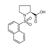 N-(1-naphthylsulfonyl)-(S)-proline结构式