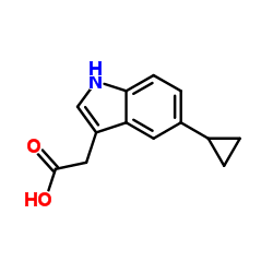 2-(5-环丙基-1H-吲哚-3-基)乙酸结构式