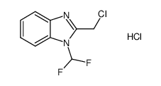 2-(chloromethyl)-1-(difluoromethyl)-1H-benzimidazole hydrochloride Structure