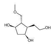 1,3-Cyclopentanediol,4-(2-hydroxyethyl)-5-(methoxymethyl)-,[1R-(1-alpha-,3-alpha-,4-alpha-,5-bta-)]-(9CI) Structure