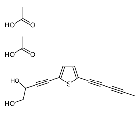 acetic acid,4-(5-penta-1,3-diynylthiophen-2-yl)but-3-yne-1,2-diol结构式