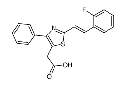 2-[2-[(E)-2-(2-fluorophenyl)ethenyl]-4-phenyl-1,3-thiazol-5-yl]acetic acid结构式