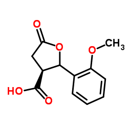 (3S)-2-(2-METHOXYPHENYL)-5-OXOTETRAHYDROFURAN-3-CARBOXYLIC ACID Structure