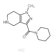 1-Methyl-3-(piperidin-1-ylcarbonyl)-4,5,6,7-tetra-hydro-1H-pyrazolo[4,3-c]pyridine hydrochloride Structure