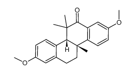 2,8-dimethoxy-5,5,10b-trimethyl-cis-4b,10b,11,12-tetrahydrochrysen-6(5H)-one Structure