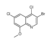 3-bromo-4,6-dichloro-8-methoxyquinoline structure