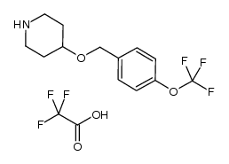 4-(4-(trifluoromethoxy)benzyloxy)piperidine trifluoroacetate salt结构式