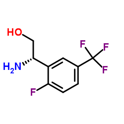 (2S)-2-Amino-2-[2-fluoro-5-(trifluoromethyl)phenyl]ethanol结构式