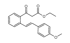 (E)-ethyl 3-(2-(4-methoxystyryl)phenyl)-3-oxopropanoate Structure