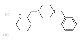 1-Benzyl-4-(2-piperidinylmethyl)piperazine dihydrochloride结构式